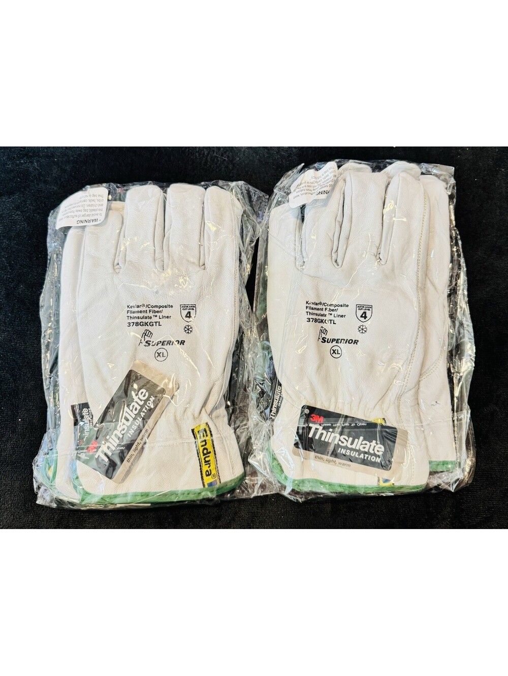 NEW Thinsulate Insulation Leather Work Gloves Size XL-100 Gram-Lot Of 2 Pair